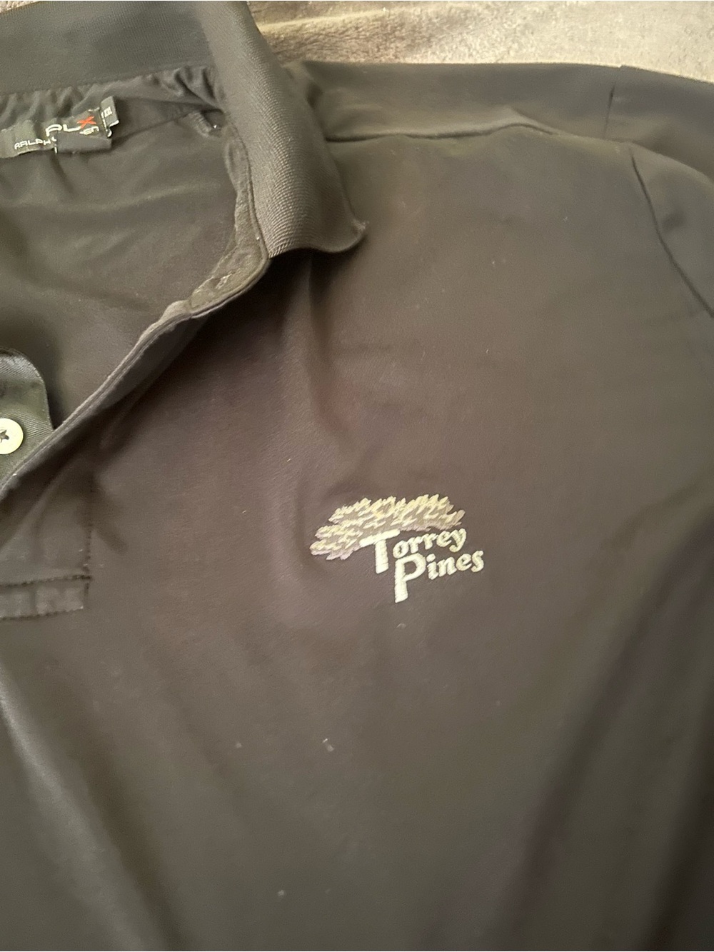 Torrey Pines RLX Ralph Lauren Black Polo